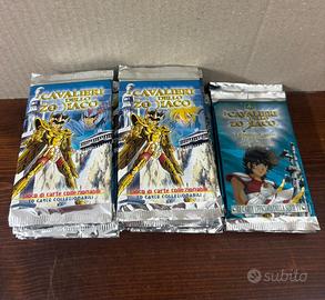Lotto bustine carte Cavalieri dello Zodiaco