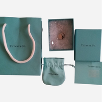 Tiffany & Co Collana Cuore Grande Bordi Turchesi
