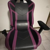 Sedia Gaming Oversteel Nera/Viola