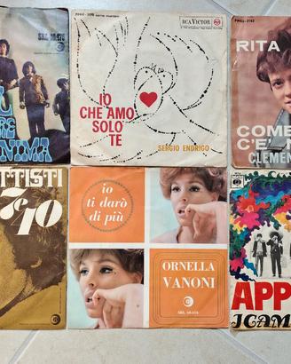 Lotto 6 dischi vinile 45 giri artisti vari