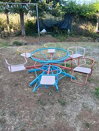 giostra per bambini da giardino in ferro  funziona