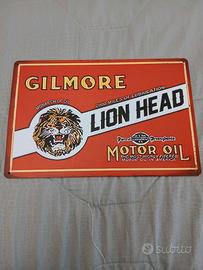 Targa alluminio OIL MOTOR LION