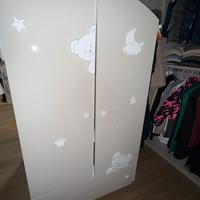 Armadio e fasciatoio cameretta bimbi con orsetti 