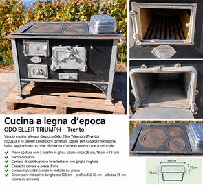 Cucina a legna d'epoca