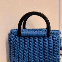 Borsa artiginsle Blu Denim Nuova