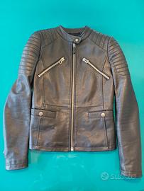 Giacca Replay Vera Pelle Nera XS - W7157 Made in I