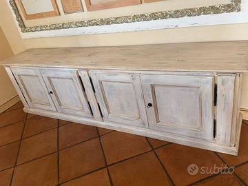 Credenza/Madia Lunga Shabby Chic Decapata