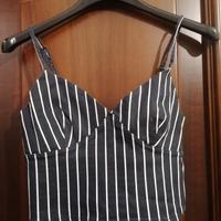 top blu a righe bianche 