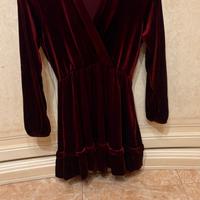 vestito bordeaux in velluto