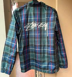 Giacca Stüssy a quadri verde blu e rosso –Taglia S