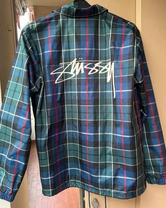 Giacca Stüssy a quadri verde blu e rosso –Taglia S