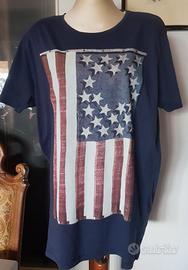 T-shirt Blu Bandiera Usa Jack&Jones