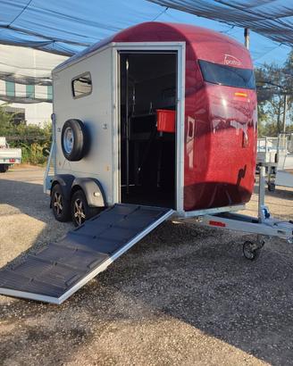 Trailer trasporto cavalli rampa anteriore