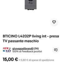 presa TV bticino 