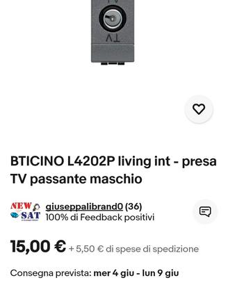 presa TV bticino 