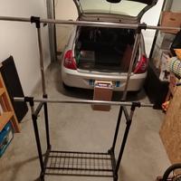 stand appendiabiti doppio regolabile