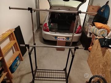 stand appendiabiti doppio regolabile