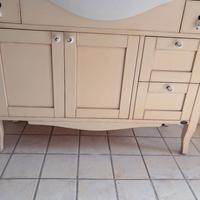 mobile bagno vero legno avorio anticato