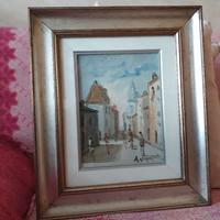 Quadro Olio Su Tela Paesaggio