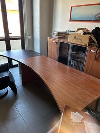 Mobile per ufficio con ante in vetro 150x100