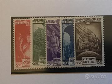 Francobolli Italia Regno 1935 p.a. Milizia nuovi