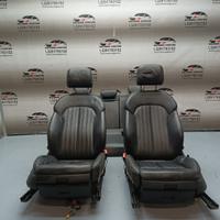 Set sedili in pelle nera audi a6 4g c7 s-line 2014