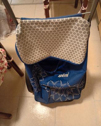 Gimi Tris Floral Carrello Portaspesa, 56 litri, Si