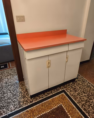 Credenza base cucina vintage 50 60 formica 