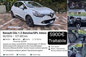 Renault Clio 1.2 Benzina/GPL Intens