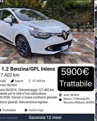 Renault Clio 1.2 Benzina/GPL Intens
