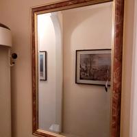 Specchio cornice in legno decorato 