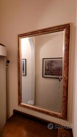 Specchio cornice in legno decorato 
