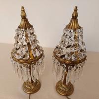 Coppia Abat jour vintage impero oro