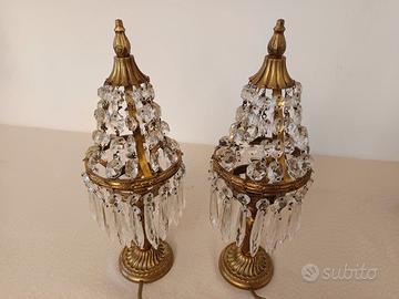 Coppia Abat jour vintage impero oro