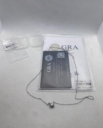 Punto luce 1ct moissanite D VVS1 argento 925 GRA