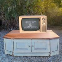 porta TV shabby  in legno  L 140 x 68 x H 50.