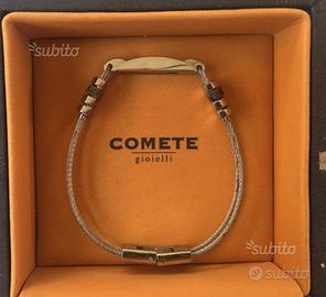 Bracciale argento e acciaio Comete