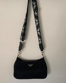 Borsa a spalla nera gothic con tracolla