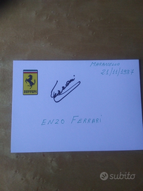 Autografo enzo ferrari