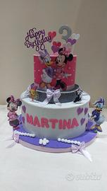 Torta scenografica Minnie e Paperina 