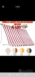 Tenda da sole a caduta 3x2.50 accessori inclusi 