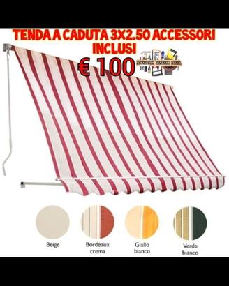 Tenda da sole a caduta 3x2.50 accessori inclusi 