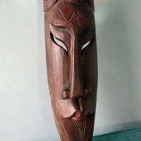 Maschera decorativa in legno africana 