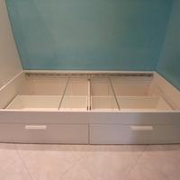 letto singolo Ikea con cassettoni