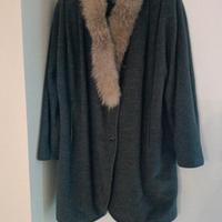 cappotto donna con colletto pelliccia 