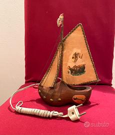 Vintage anni 50  lampada a forma di veliero