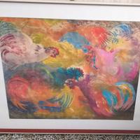 Monotipo, Olio su carta, Saccomani Giovanni (UD) 