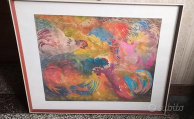 Monotipo, Olio su carta, Saccomani Giovanni (UD) 