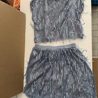 Completo Benetton con strass top M 130 cm Bottom L