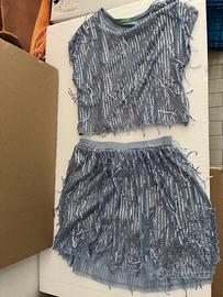 Completo Benetton con strass top M 130 cm Bottom L